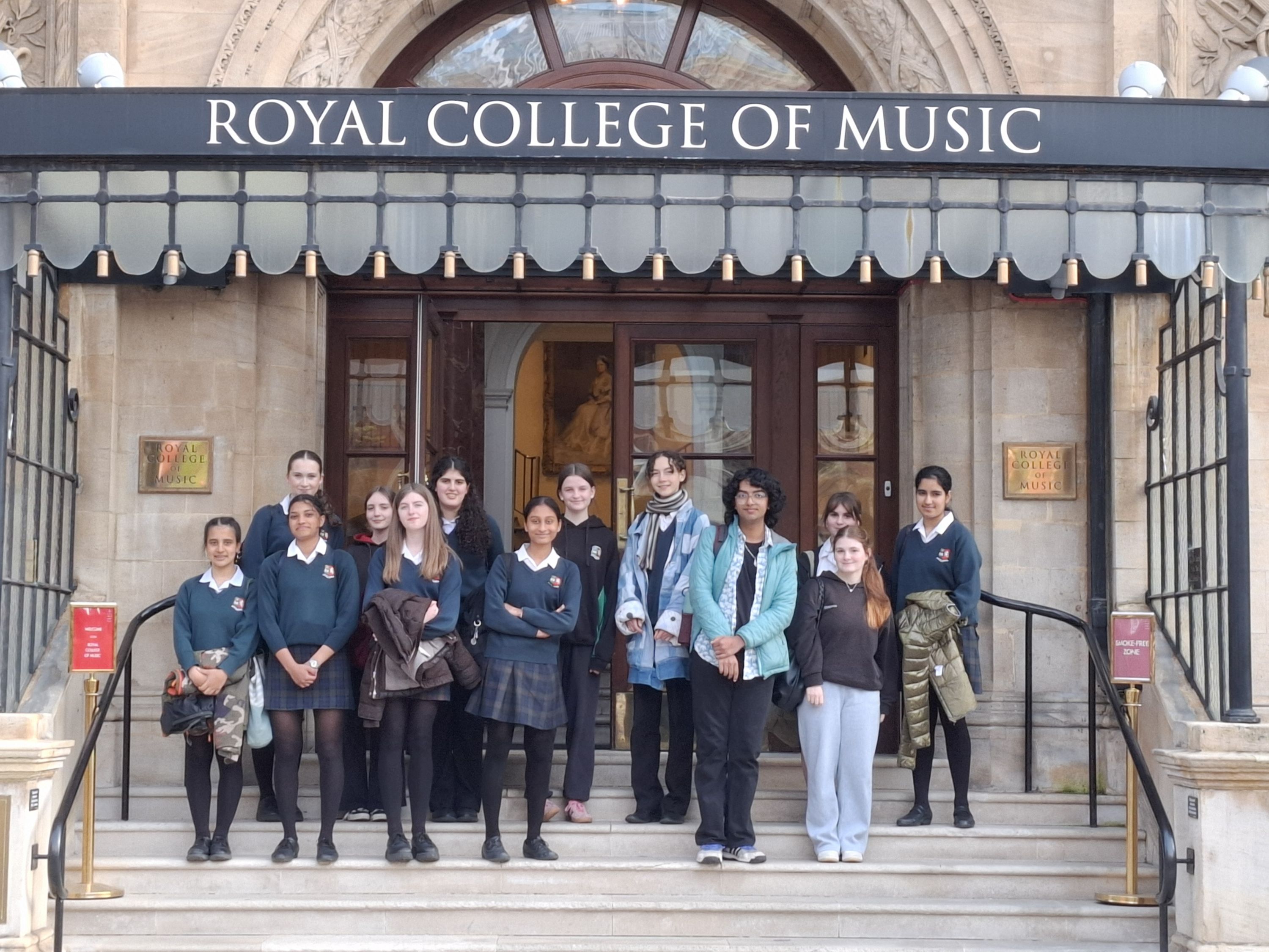 students outside Royal College of Music